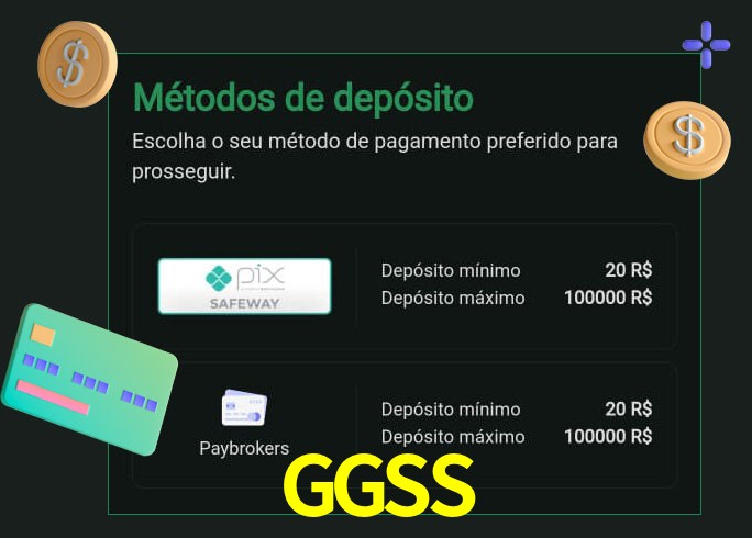 O cassino GGSS oferece uma grande variedade de métodos de pagamento